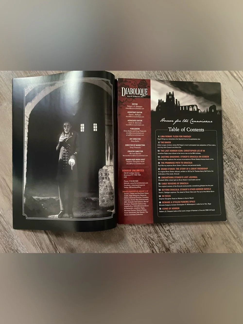 Diabolique Magazine Bram Stoker Centenary Issue 2012 Special Issue 10